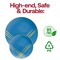 Blue with Gold Brushstroke Round Disposable Plastic Dinner Plates - 10.25" (120 Plates)
